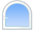 Нестандартные пластиковые окна с аркой
