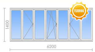 Теплое остекление лоджии в И-700А