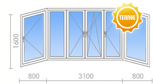 Теплое остекление лоджии в II-18