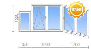 Теплое остекление лоджии в П-44, лодочка