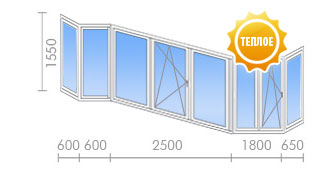 Теплое остекление лоджии в ПД-4