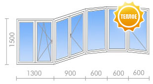 Теплое остекление лоджии в П-3М. Схема 2